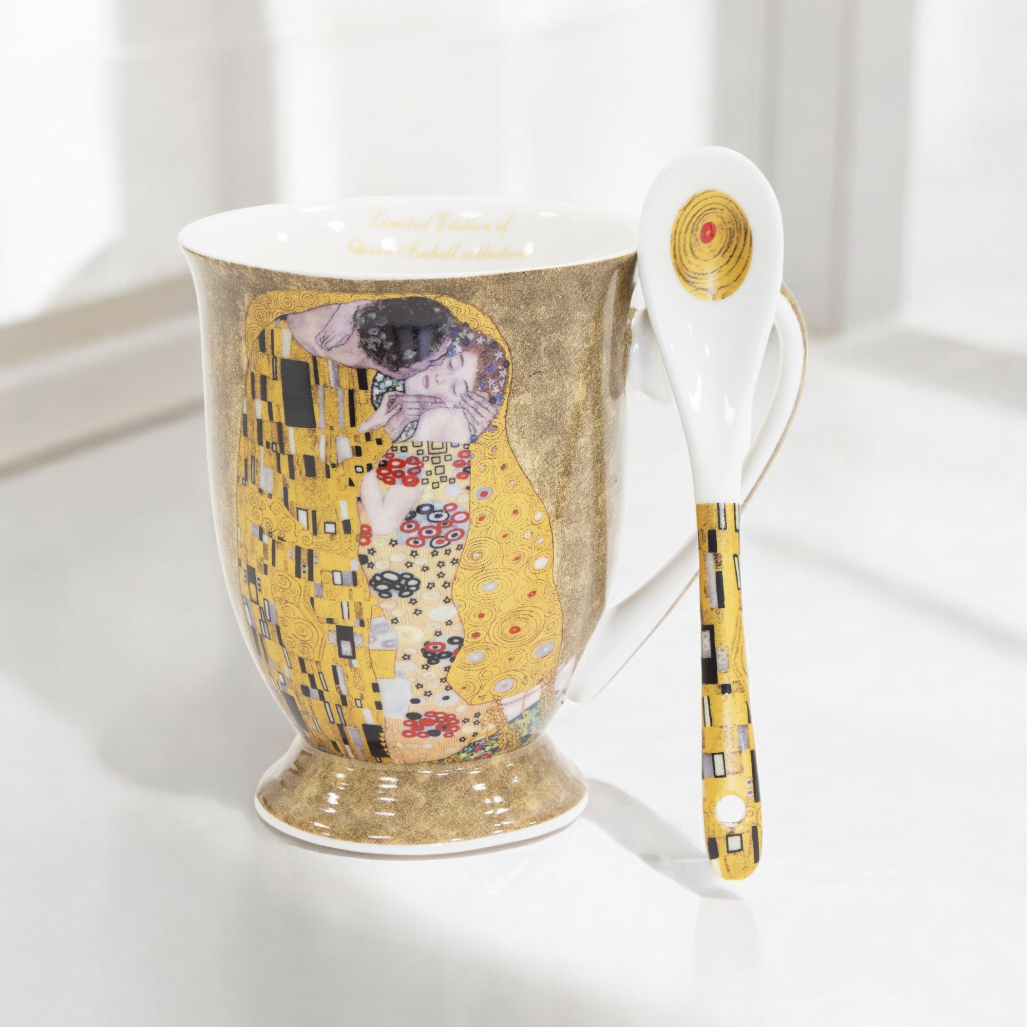 Porcelana kubek z łyżeczką Gustav Klimt 