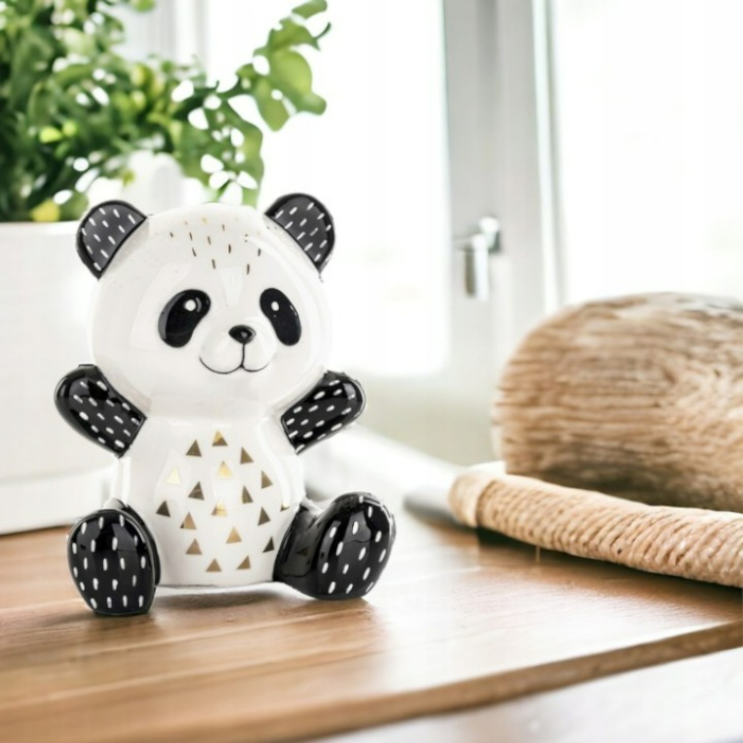 Ceramiczna skarbonka otwierana panda miś